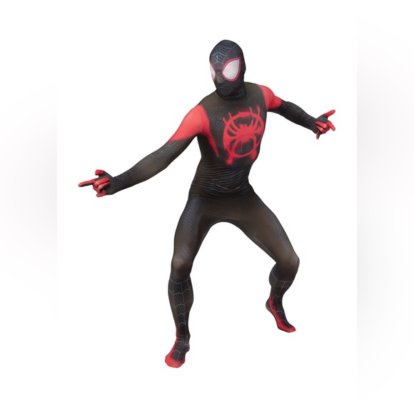 Miles Morales Spider-Man Across the Spider-Verse Cosplay Costume Adult  Jumpsuit - Picture 3 of 10